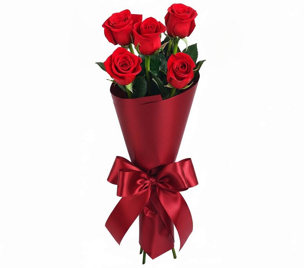 Букет 5 Красных роз Эдлесс Лав в Чадане