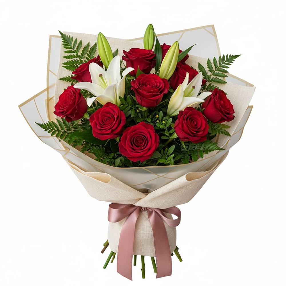 Букет цветов из: Лилии и Розы в Чадане