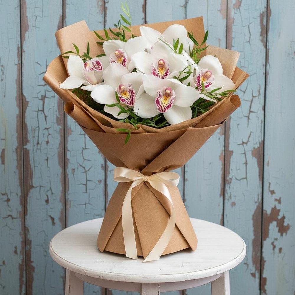 Букет цветов из: Орхидеи и Розы в Чадане