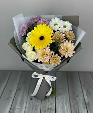 Букет цветов из:  Розы, Герберы и Хризантемы в Чадане