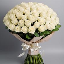 Букет 101 беля роза Белоснежка в Чадане