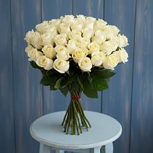Букет 51 Белая роза Эдлесс Лав в Чадане