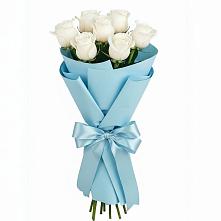 Букет 7 белых роз Проуд в Чадане