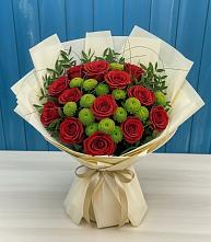 Букет цветов из:  Розы и Хризантемы #REPLACE_PRED# Чадане