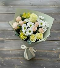 Букет цветов из:  Альстромерии, Розы и Хризантемы в Чадане