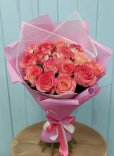 Букет 15 Розовых роз Равель в Чадане